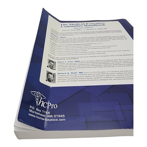 THE MEDICAL EXECUTIVE COMMITTEE HANDBOOK By Albert L. Fritz &‎ Richard A. Sheff - Picture 4 of 6